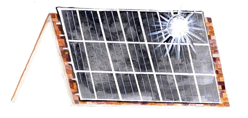 Section break: An illustration of a solar panel.