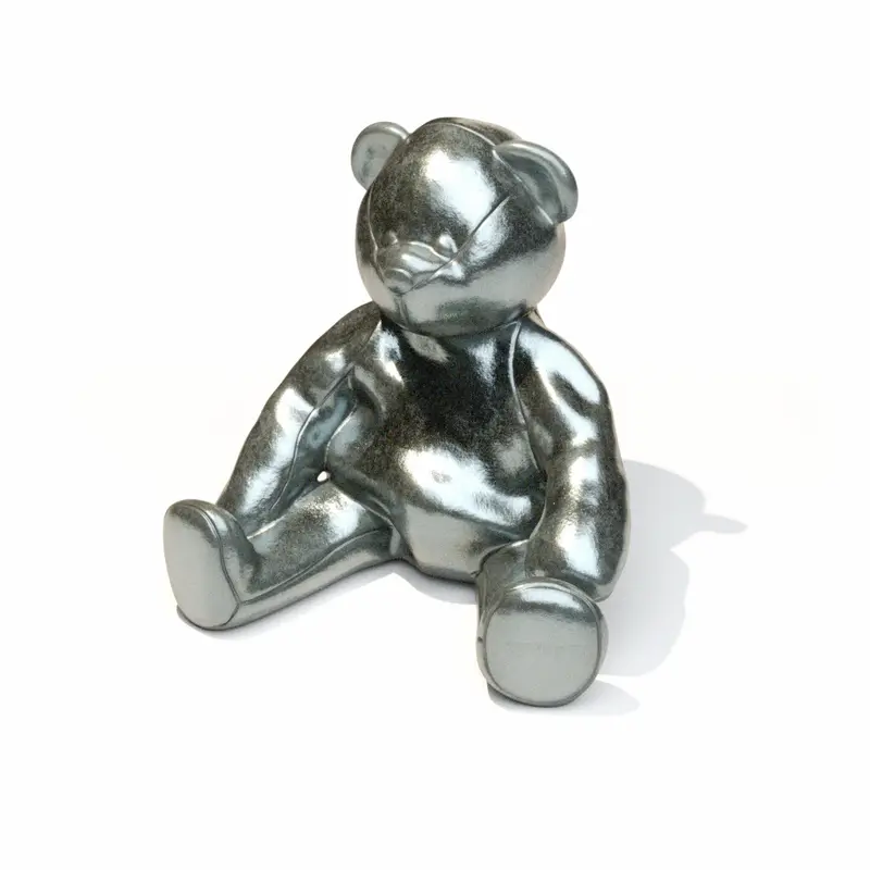 A teddy bear designed to look like a Monopoly piece.