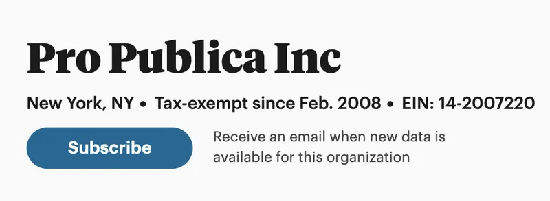 ProPublica’s Nonprofit Explorer Gets Email Alerts and Other Major Improvements 1
