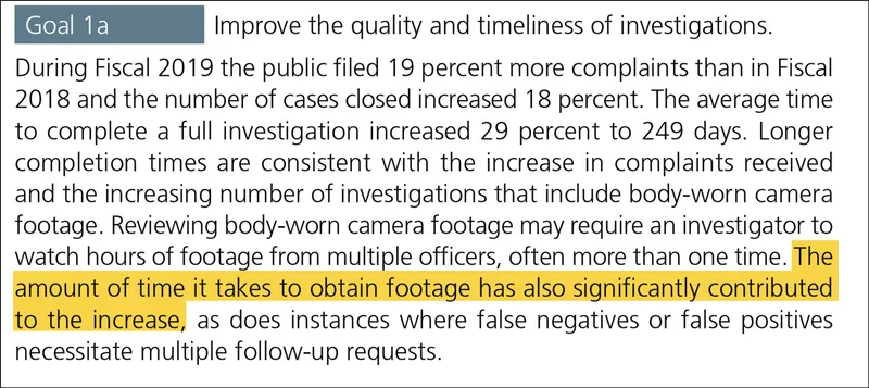 Highlighted text: The amount of time it takes to obtain footage has also significantly contributed to the increase.